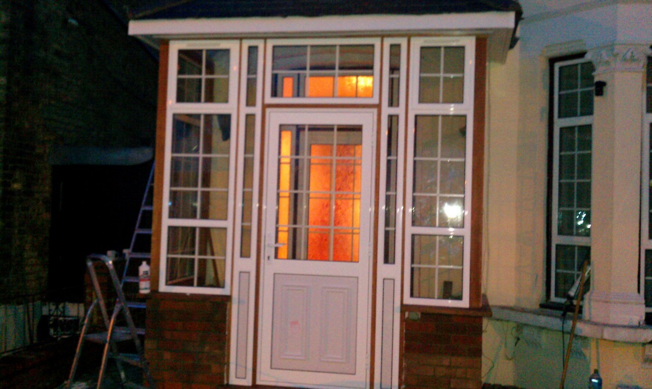 uPVC porch with Georgian bar glazing installed in Pinner